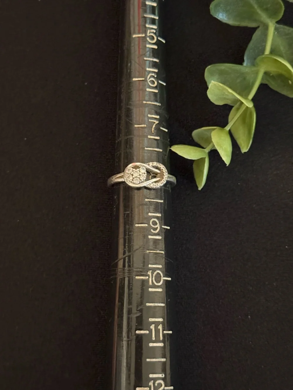 Sterling Silver‎ Infinity Cluster Ring (Missing 1 Stone)